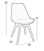 BILLY GREY(Σ4)ΚΑΡ/ΥΦΑΣΜΑ/ΡΡ 49Χ55Χ83εκ. - Image 2