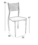 EVITA ΚΡΕΜ ΚΑΡΕΚΛΑ ΧΡΩΜΙΟΥ 39X48X84εκ. - Image 2