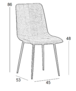 DORA BEIGE ΥΦΑΣΜΑ(Σ4)ΚΑΡΕΚΛΑ ΜΕΤΑΛΛΙΚΗ 45X53X86εκ. - Image 2