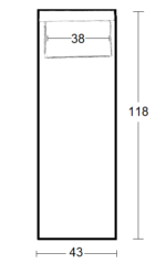 TORINO ΥΦΑΣΜΑ ΕΚΡΟΥ ΜΕ ΜΑΞΙΛΑΡΙ ΓΙΑ ΣΕΖΛΟΝΓΚ 118X43εκ. - Image 2