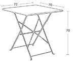 ALMA 70Χ70Χ70εκ. ΜΑΥΡΟ ΤΡΑΠΕΖΙ ΜΕΤΑΛΛΙΚΟ ΠΤΥΣ/ΝΟ - Image 2