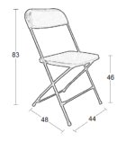 BOLD ΜΑΥΡΗ ΚΑΡΕΚΛΑ ΠΤΥΣΣ/ΝΗ 44Χ48Χ46-83εκ. - Image 3