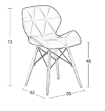 MARGO ΚΑΡΕΚΛΑ ΛΕΥΚΟ(Σ4)ΞΥΛΟ/ΔΕΡΜΑΤΙΝΗ 39X52X46-72εκ. - Image 2