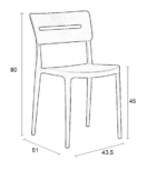 EMILY BLACK ΚΑΡΕΚΛΑ ΠΟΛ/ΝΙΟΥ 43.5X51X80εκ. - Image 3