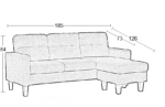 LIANA S BLACK PVC ΓΩΝΙΑ 185Χ126X84εκ. - Image 3