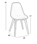 LOFT PLUS ΚΑΡΕΚΛΑ ΜΑΥΡΗ(Σ4)ΡΡ 46Χ46Χ41-81εκ. - Image 2