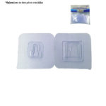 Σετ 4 ζευγάρια διάφανα αυτοκόλλητα κρεμαστράκια τοίχου 5,5cm [00402669]