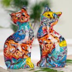 Διακοσμητικό ArteLibre Γάτα Πολύχρωμο Polyresin 8x16x13cm Σε 2 Σχέδια - Image 2
