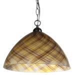 Φωτιστικό μονόφωτο από γυαλί σε χρώμα κίτρινο/καφέ Φ35 Ε27