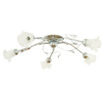 Φωτιστικό πεντάφωτο "LILIUM" σε χρώμα νίκελ