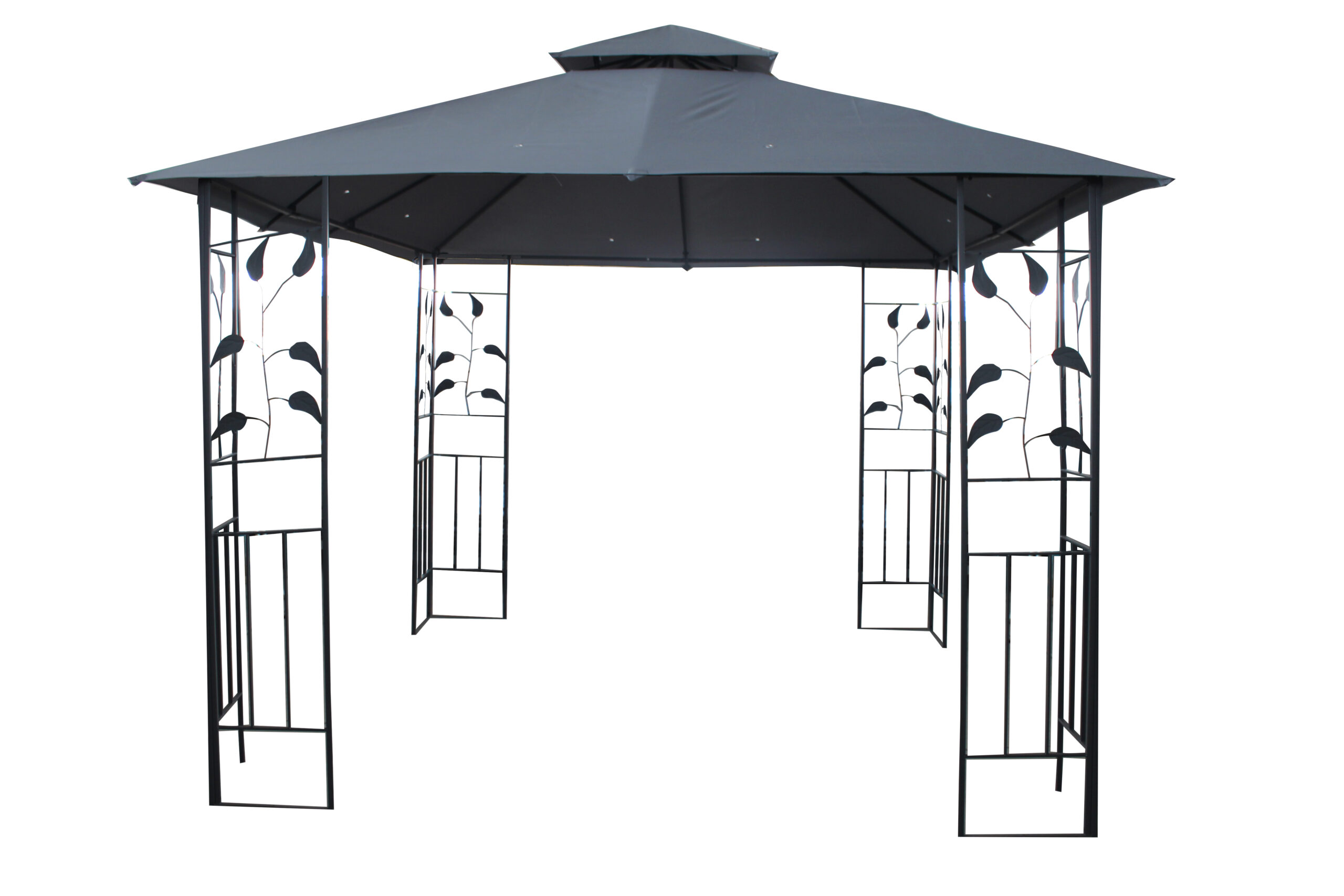 100-02583 Κιόσκι κήπου μεταλλικό σε ανθρακί χρώμα 3x3 - Image 1