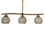 Φωτιστικό τρίφωτο "CAROLINA" από μέταλλο σε χρώμα μπρονζέ Φ15 Ε27