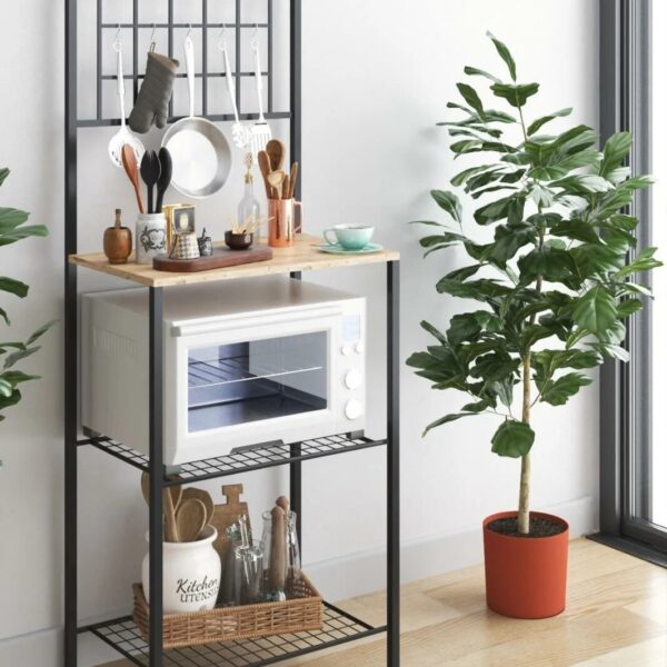 Ραφιέρα "NORA" από μέταλλο σε χρώμα σκούρο καρυδί 60x40x150