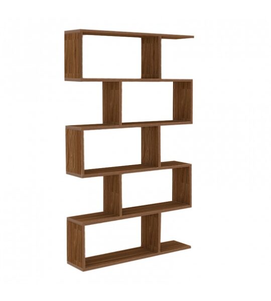 Βιβλιοθήκη "MAZE" σε χρώμα atlantic pine-μαύρο 90x20x148