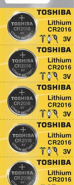 ΜΠΑΤΑΡΙΕΣ TOSHIBA ΑΛΚΑΛΙΚΕΣ CR 2016 (1 ΤΕΜ)