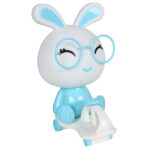 Πορτατίφ παιδικό πλαστικό Ε14 21,5Χ22Χ36 εκ. Λαγός Πατίνι Μπλε - KESKOR 7848-3