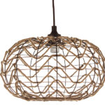 Φωτιστικό μονόφωτο μεταλλικό Ε27 Φ35Χ21 εκ. με σχοινί - KESKOR 7900