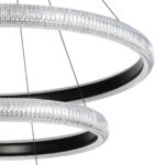 Φωτιστικό μεταλλικό κρεμαστό LED 80W Φ63-Φ43-Φ23 εκ. μαύρο με ακρυλικό - KESKOR 175902 - Image 3