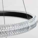 Φωτιστικό μεταλλικό κρεμαστό LED 80W Φ63-Φ43-Φ23 εκ. μαύρο με ακρυλικό - KESKOR 175902 - Image 5