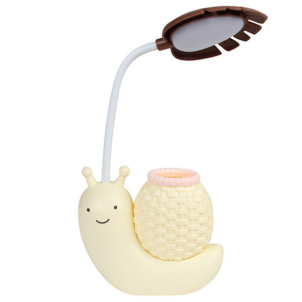 Πορτατίφ παιδικό πλαστικό LED 11Χ5Χ24 εκ. Σαλιγκάρι Μπεζ - KESKOR 24704-1