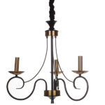 Φωτιστικό κρεμαστό 3 Χ Ε14 Φ52Χ49 εκ. μαύρο χρυσό - KESKOR 89520/3