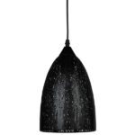 Φωτιστικό μεταλλικό μονόφωτο Ε27 Φ16Χ26 εκ. μαύρο - KESKOR 9612