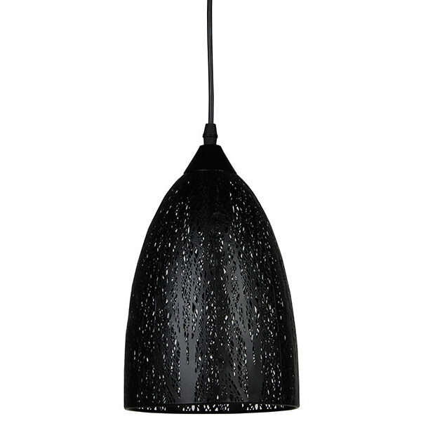 Φωτιστικό μεταλλικό μονόφωτο Ε27 Φ16Χ26 εκ. μαύρο - KESKOR 9612