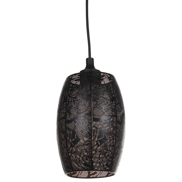 Φωτιστικό μεταλλικό μονόφωτο Ε27 Φ14Χ20 εκ. μαύρο χρυσό - KESKOR 9615