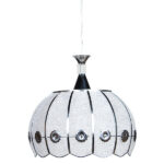 Φωτιστικό ακρυλικό μονόφωτο Ε27 Φ32Χ32 εκ. χρώμιο - KESKOR 9940/1