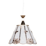 Φωτιστικό ακρυλικό μονόφωτο Ε27 Φ31Χ31 εκ. χρυσό - KESKOR 9941/1