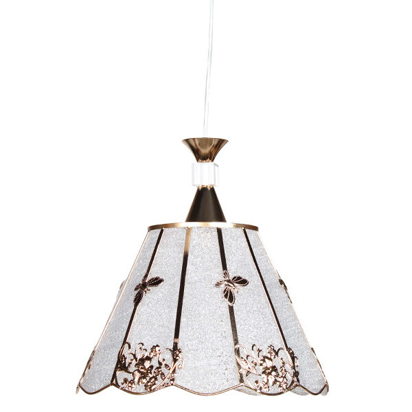 Φωτιστικό ακρυλικό μονόφωτο Ε27 Φ31Χ31 εκ. χρυσό - KESKOR 9941/1