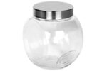 Βάζο αποθήκευσης γυάλινο 2200 ml 16,5Χ12Χ17,5 εκ. με μεταλλικό καπάκι - KESKOR 65062 - Image 2