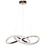 Φωτιστικό κρεμαστό μοντέρνο Φ50 εκ. LED 49W 4000K χρυσό - KESKOR C901/500 FGD