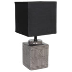 Πορτατίφ κεραμικό Ε14 14Χ14Χ30 εκ. μαύρο με καπέλο - KESKOR 55523-1