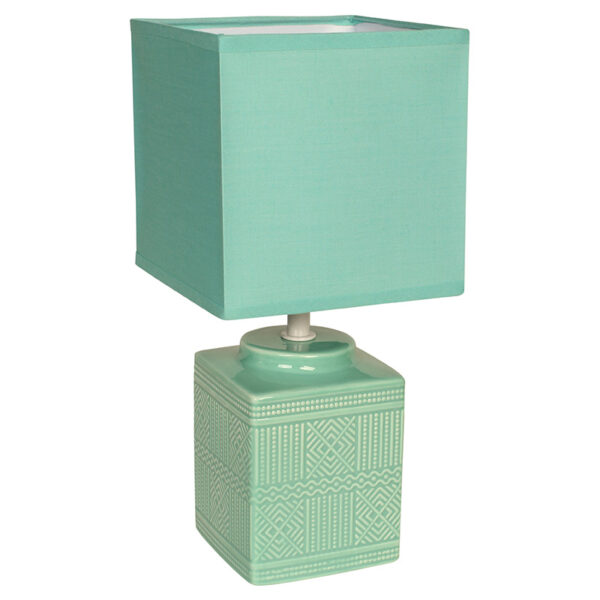 Πορτατίφ κεραμικό Ε14 14Χ14Χ30 εκ. βεραμάν με καπέλο - KESKOR 55523-3