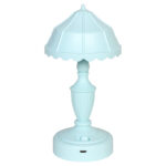 Πορτατίφ παιδικό πλαστικό LED επαναφορτιζόμενο (USB) Φ9Χ18 εκ. σιέλ - KESKOR 24702-3