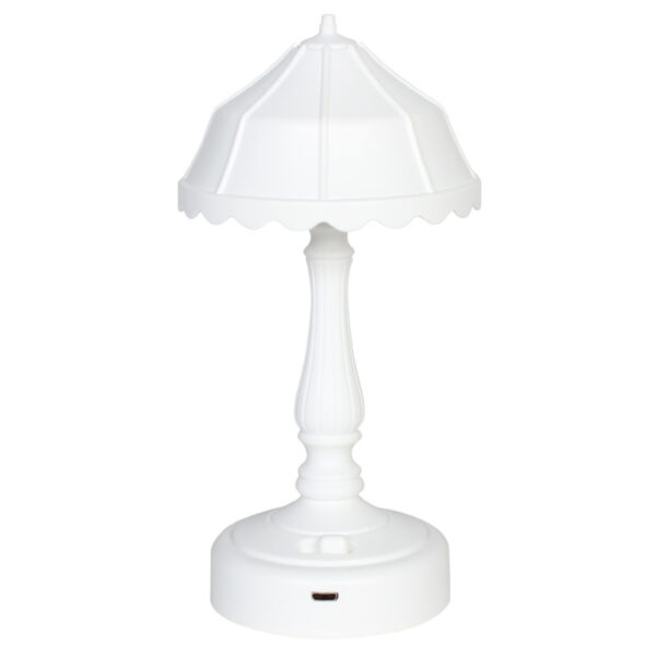 Πορτατίφ παιδικό πλαστικό LED επαναφορτιζόμενο (USB) Φ9Χ18 εκ. λευκό - KESKOR 24702-4