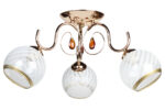 Φωτιστικό οροφής 3 Χ Ε27 Φ56Χ26 εκ. χρυσό με γυαλιά  - KESKOR 6641A/3 FGD