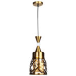 Φωτιστικό μεταλλικό μονόφωτο Ε27 Φ16Χ35 εκ. μπρονζέ με γυαλί - KESKOR 4486-1 GB