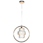 Φωτιστικό μονόφωτο Ε27 30Χ14Χ33 εκ. χρυσό με κρύσταλλα - KESKOR 4501-1 GD