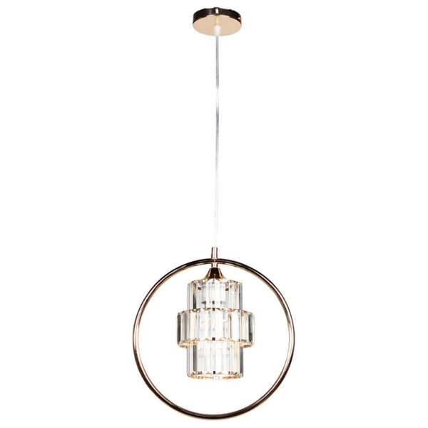 Φωτιστικό μονόφωτο Ε27 30Χ14Χ33 εκ. χρυσό με κρύσταλλα - KESKOR 4501-1 GD