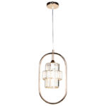 Φωτιστικό μονόφωτο Ε27 20Χ14Χ40 εκ. χρυσό με κρύσταλλα - KESKOR 4500-1 GD