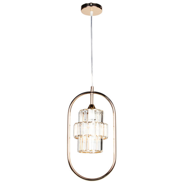 Φωτιστικό μονόφωτο Ε27 20Χ14Χ40 εκ. χρυσό με κρύσταλλα - KESKOR 4500-1 GD