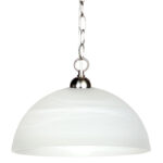 Φωτιστικό μονόφωτο γυαλί Ε27 Φ30 εκ. λευκό - KESKOR 70062/1