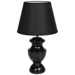 Λάμπα κεραμική Ε27 Φ25Χ42 εκ. Μαύρη χρυσή με καπέλο - KESKOR 68677