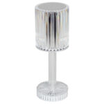 Πορτατίφ επιτραπέζιο ακρυλικό LED επαναφορτιζόμενο (USB) Φ8,5Χ25 εκ. - KESKOR 80432