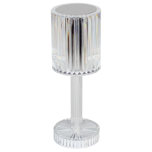 Πορτατίφ επιτραπέζιο ακρυλικό LED επαναφορτιζόμενο (USB) Φ8,5Χ25 εκ. - KESKOR 80432