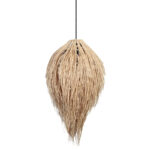 Φωτιστικό μονόφωτο Ε27 Φ38Χ70 εκ. ψάθινο - KESKOR 60867