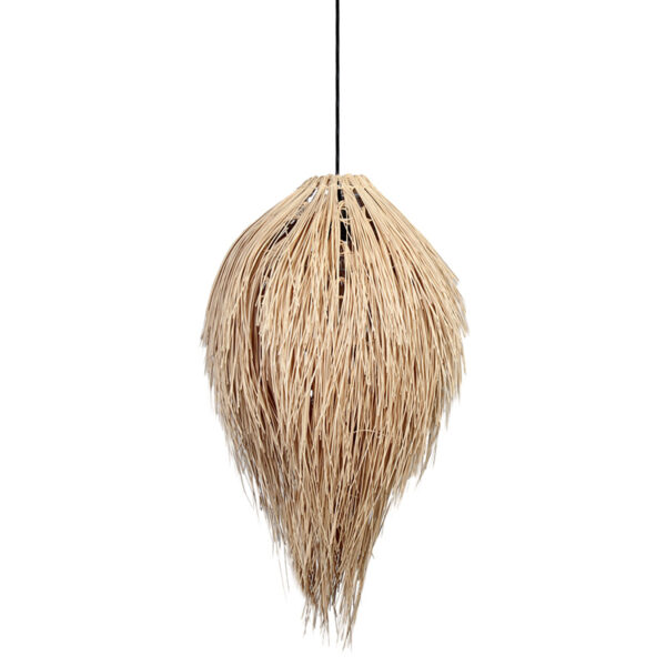 Φωτιστικό μονόφωτο Ε27 Φ38Χ70 εκ. ψάθινο - KESKOR 60867