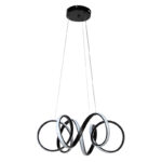 Φωτιστικό κρεμαστό μοντέρνο Φ45 εκ. LED 76W 4000K μαύρο - KESKOR C932/520 BK